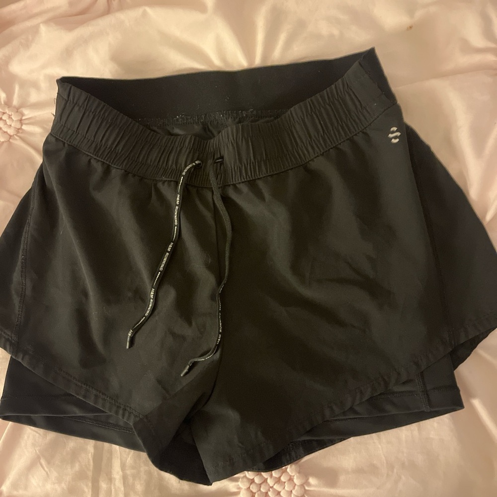 H&M Black Athletic Shorts Lightweight Moisture-Wicking